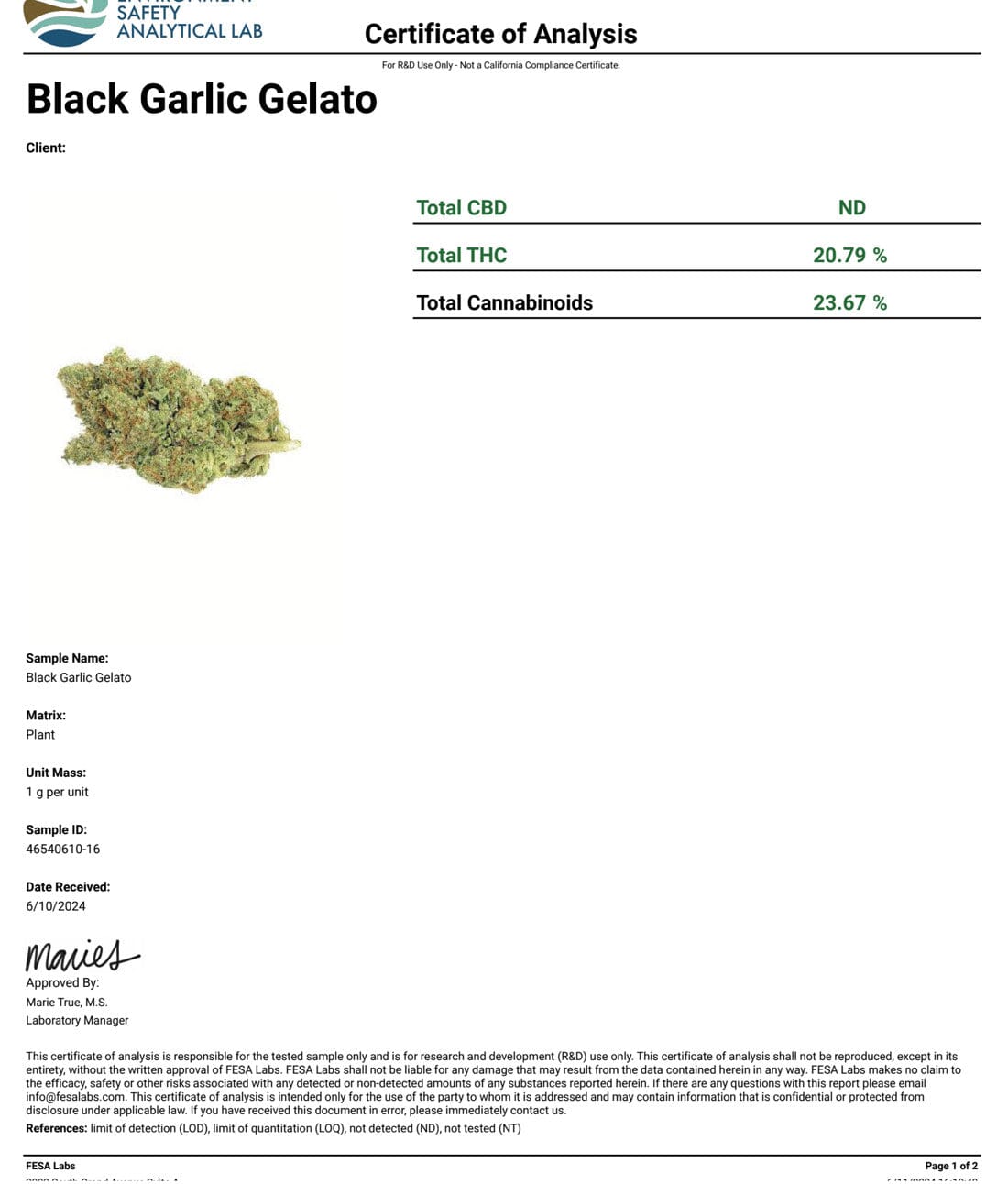 Black Garlic Gelato - THCA Flower - BackWoodz