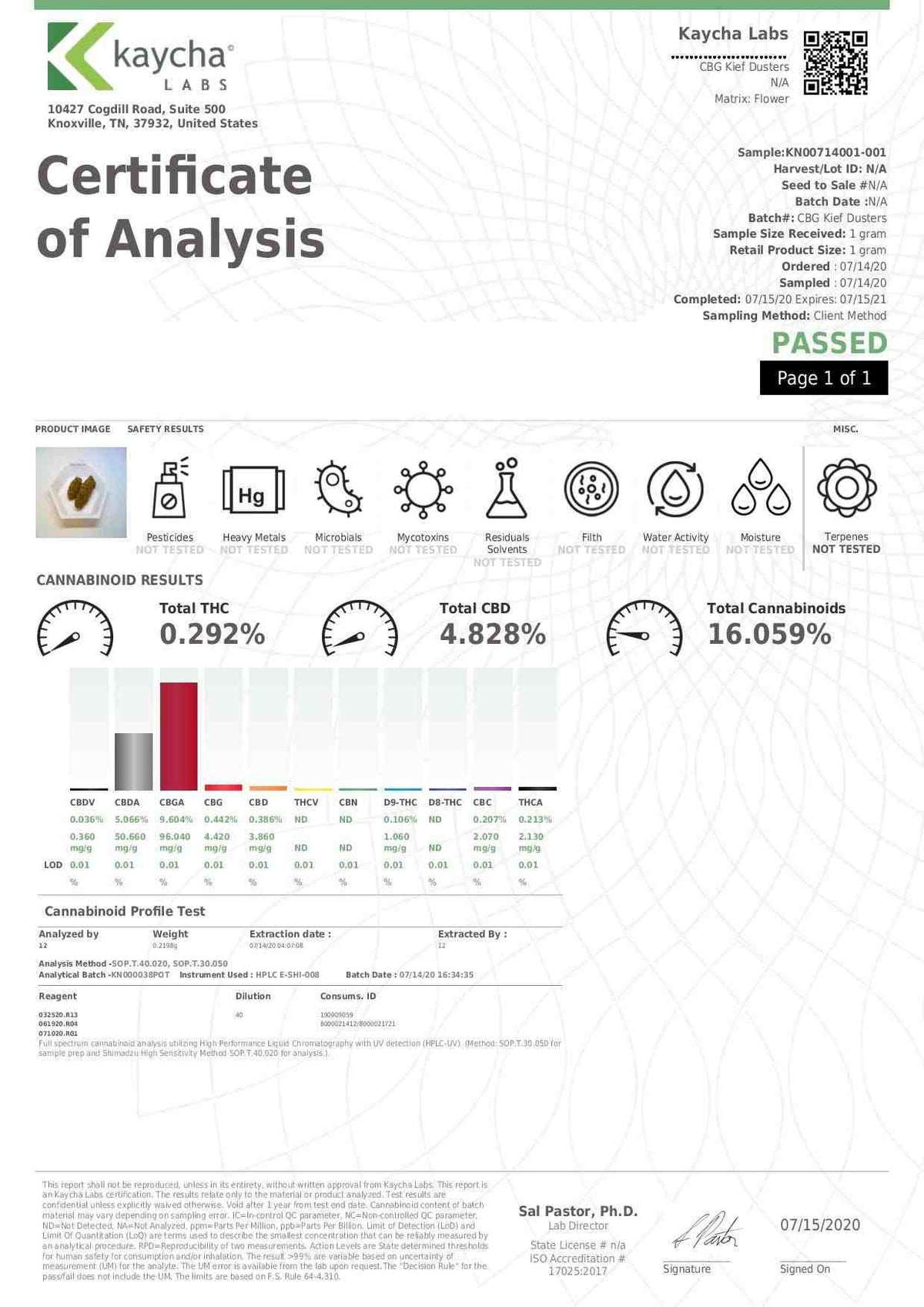 CBG Kief Dusters - CBD Hemp Flower - BackWoodz CBD
