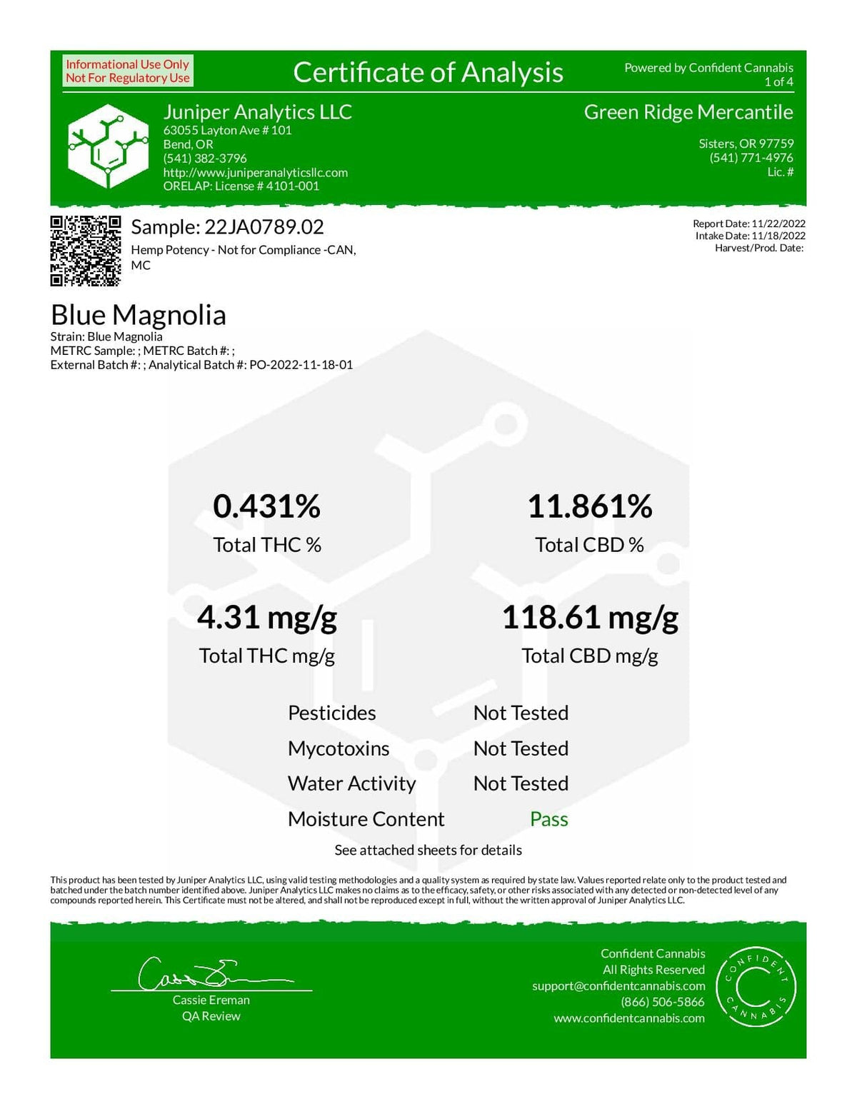Blue Magnolia  Hemp Flower - BackWoodz CBD